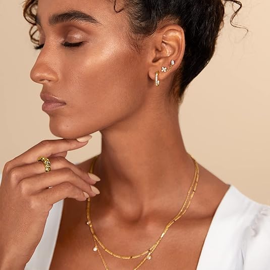 Pear Cut Studs | Gold