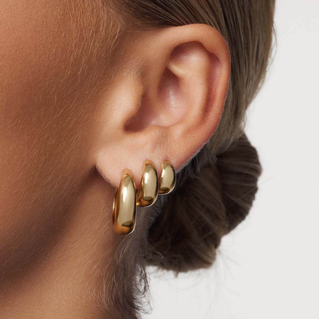 Gold Statement Hoop Earrings