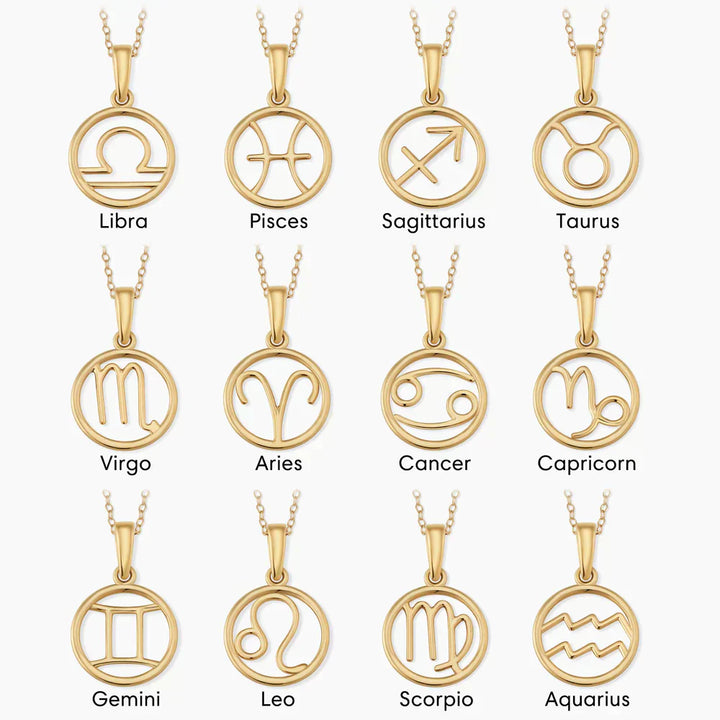 Gold Zodiac Sign Necklace