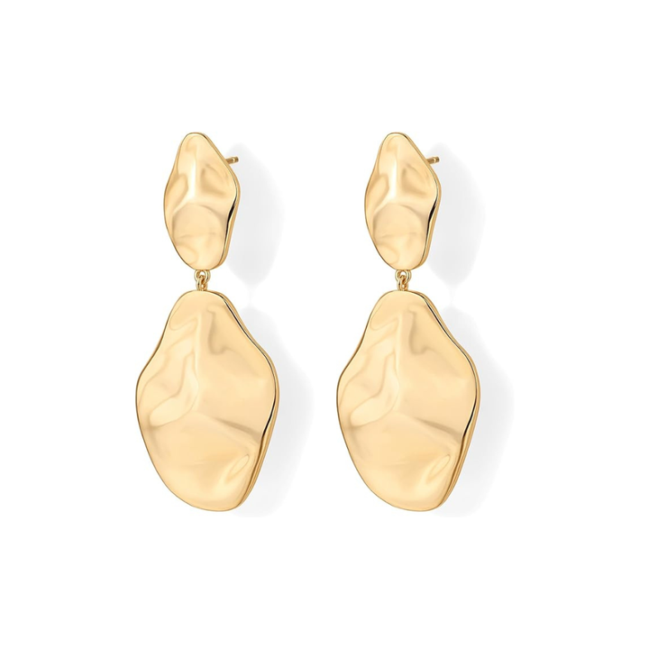 Ripple Wave Earrings | Gold