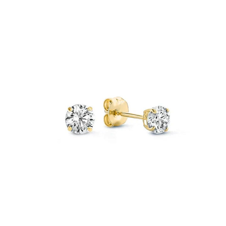 Larmes de Lune Gold Stud Earrings